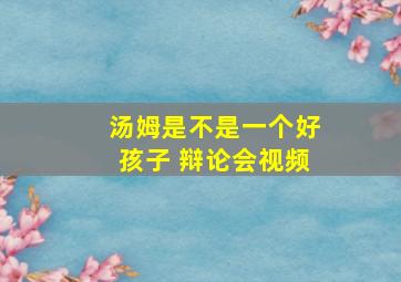 汤姆是不是一个好孩子 辩论会视频